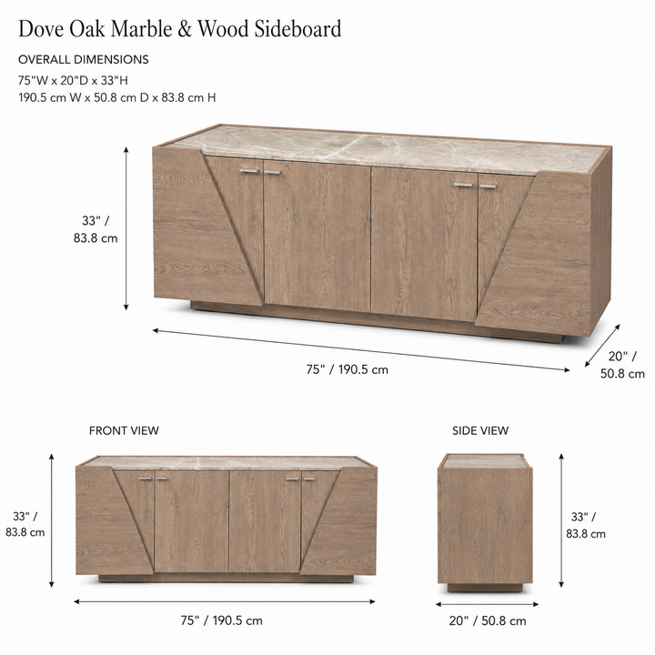 WILLARD Dove Oak Storage Sideboard