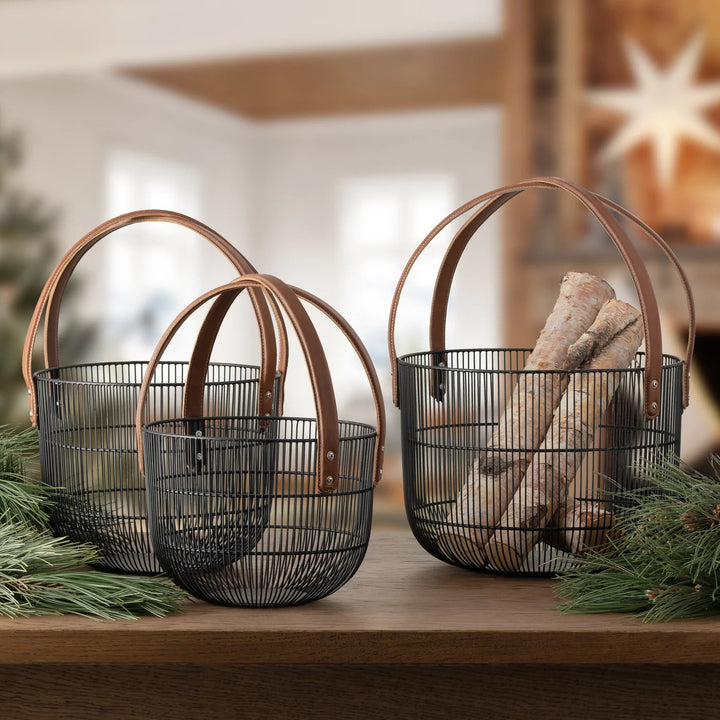 MARLOWE Handcrafted Metal Wire Baskets
