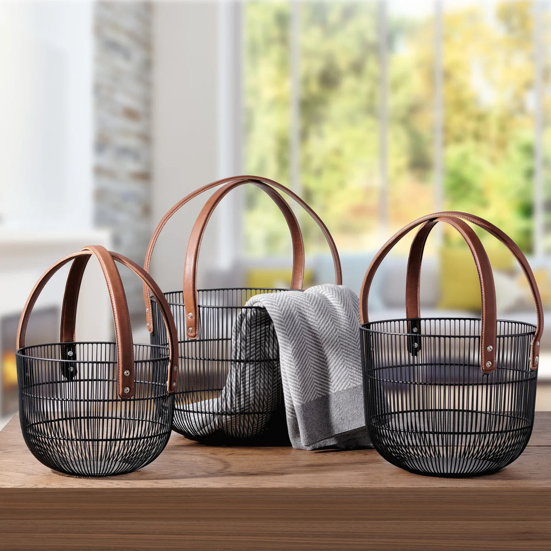 MARLOWE Handcrafted Metal Wire Baskets