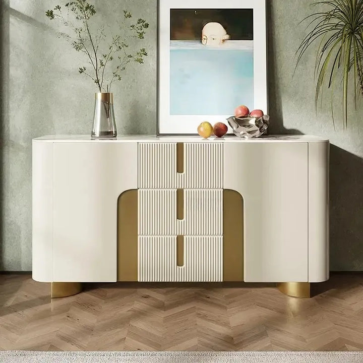 LUCERA Modern Buffet Cabinet with Wavy Drawers