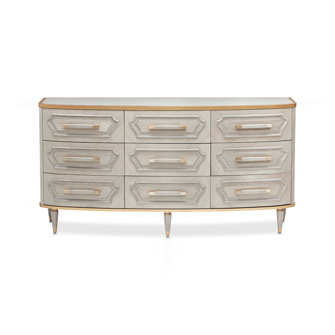 ST. CHARLES Dove Grey 9 Drawers Dresser