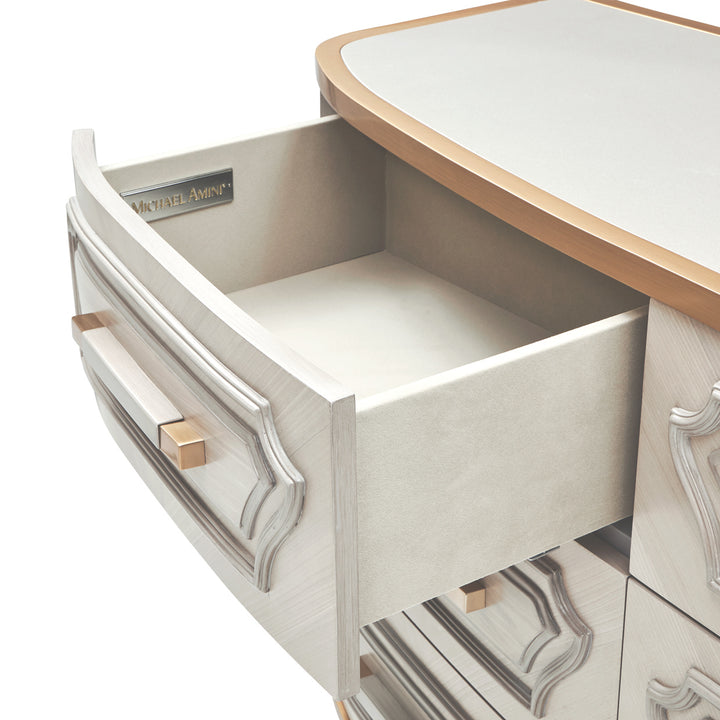 ST. CHARLES Dove Grey 9 Drawers Dresser