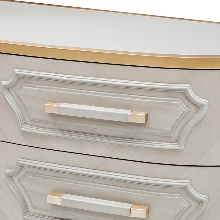 ST. CHARLES Dove Grey 9 Drawers Dresser