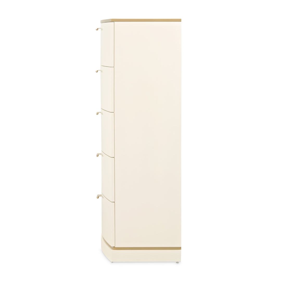 LA TERRAZZA Creamy Pearl Gold 5-Drawer Chest - Michael Amini
