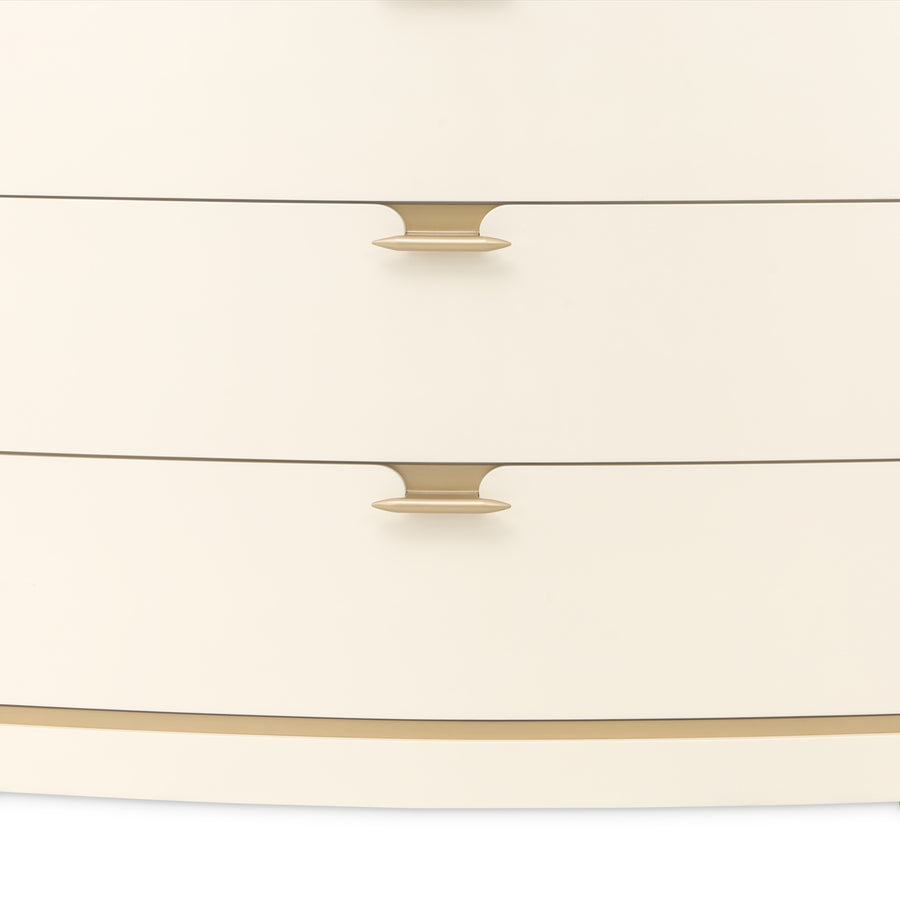 LA TERRAZZA Creamy Pearl Gold 5-Drawer Chest - Michael Amini
