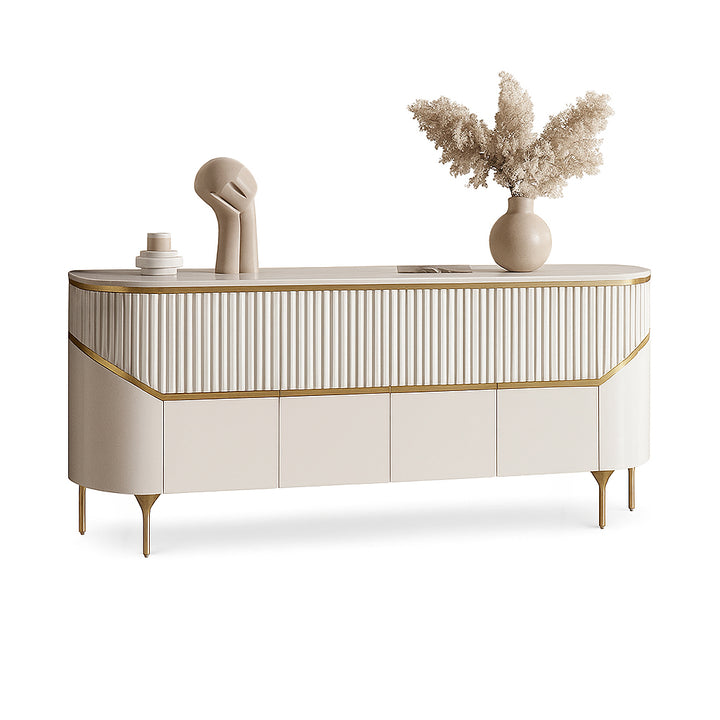 VIONNA 63" Luxe Faux Marble Buffet Cabinet