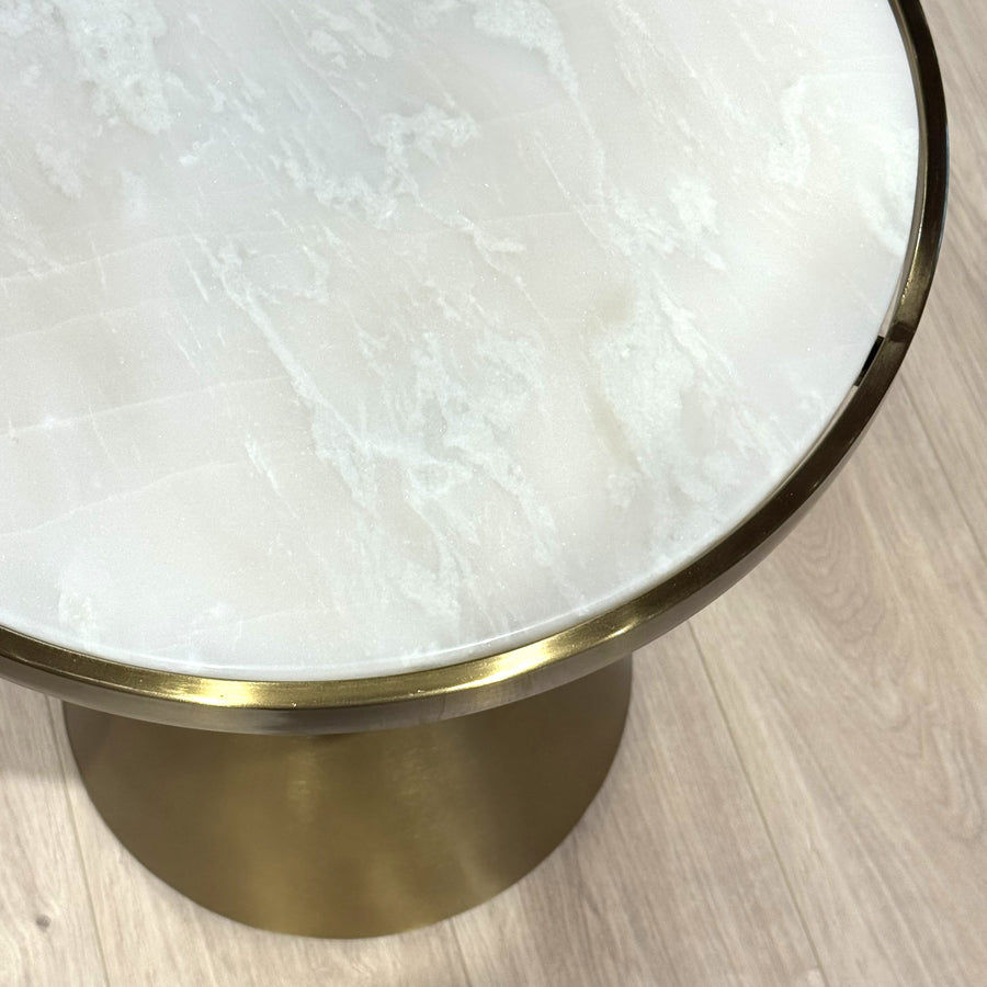 HEIDI Modern Gold-Accent End Table