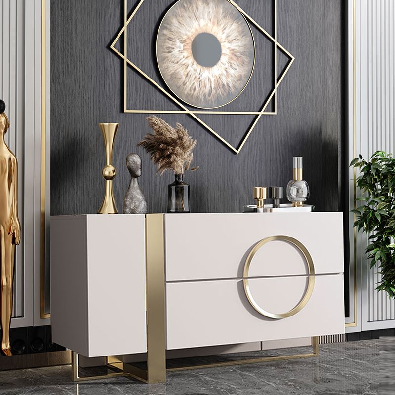 OCTAVIAN White and Gold Modern Sideboard