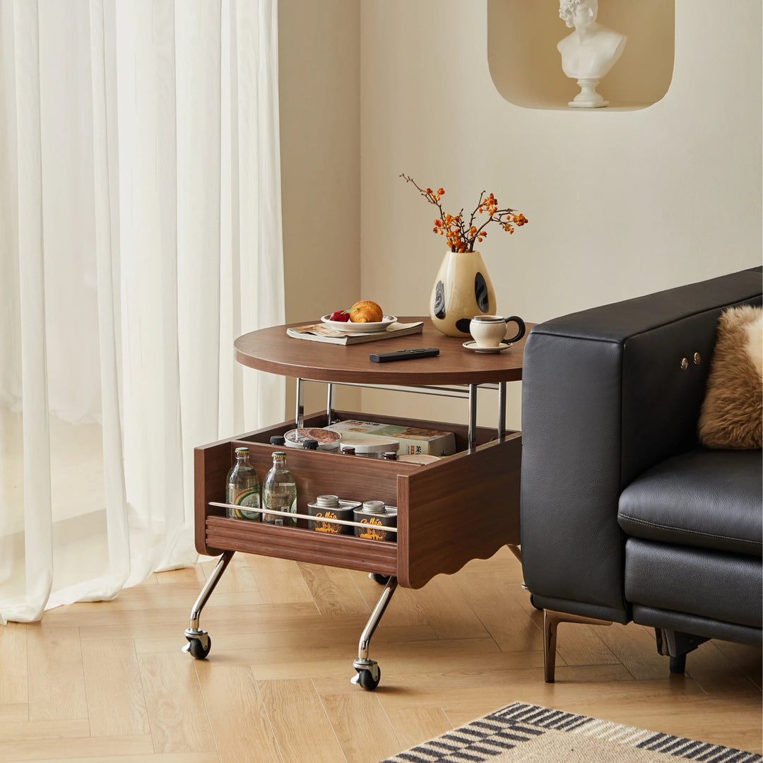 SOKO Walnut Color Height Adjustable Coffee Table