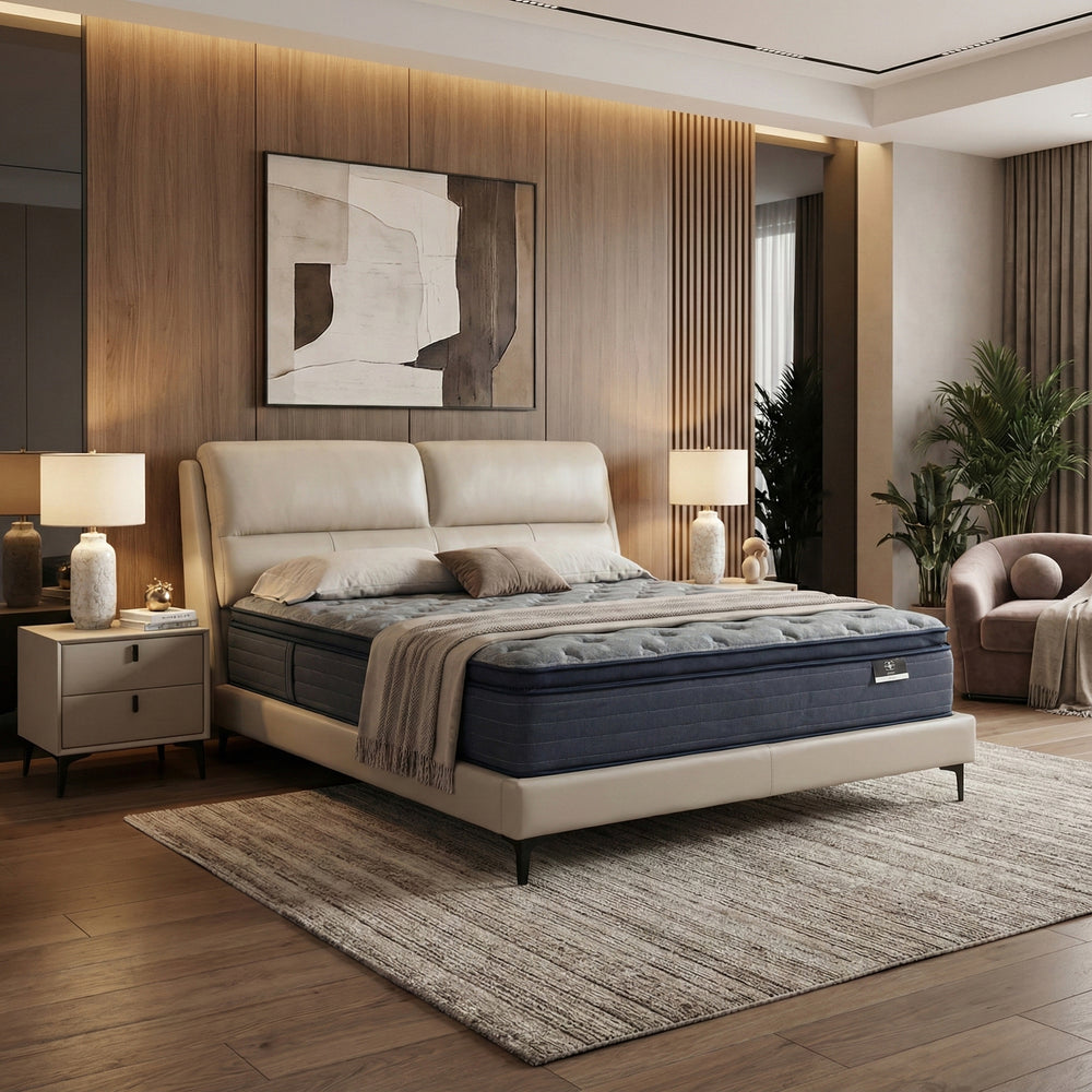 CORIN Split-Cushion Headboard, Silent Support Bed