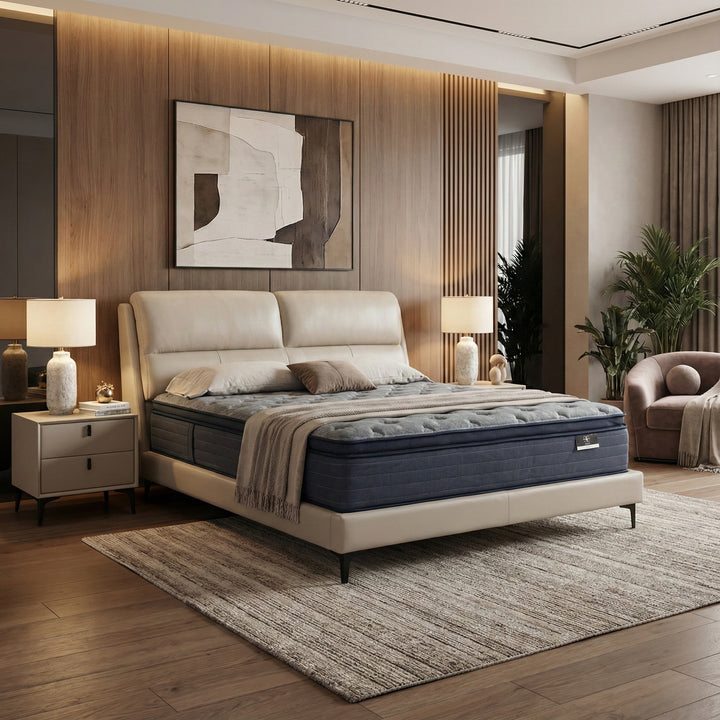 CORIN Split-Cushion Headboard, Silent Support Bed