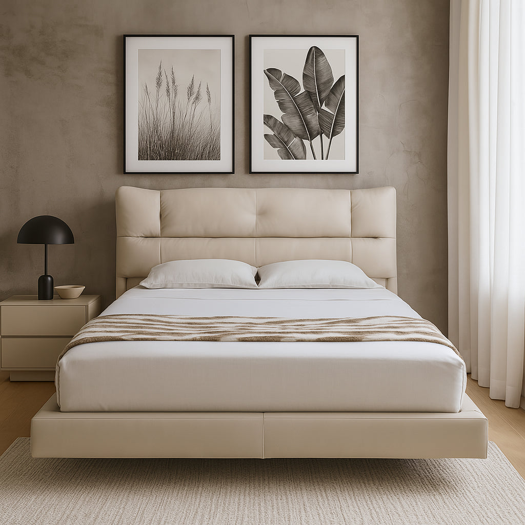 CORVIN Contemporary LED Floating Platform Bed