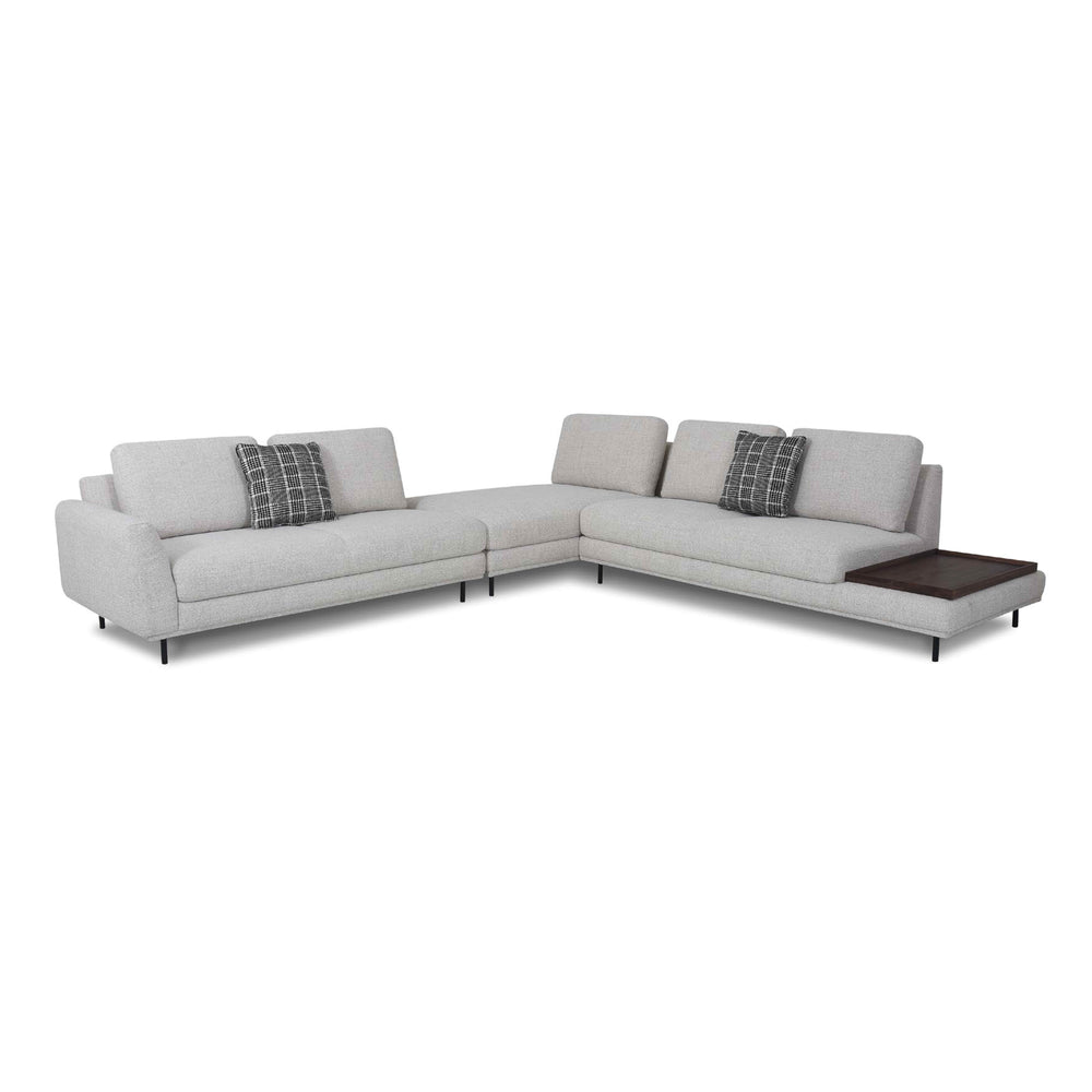 SANDERS Spacious Sectional with Wine Tray Right