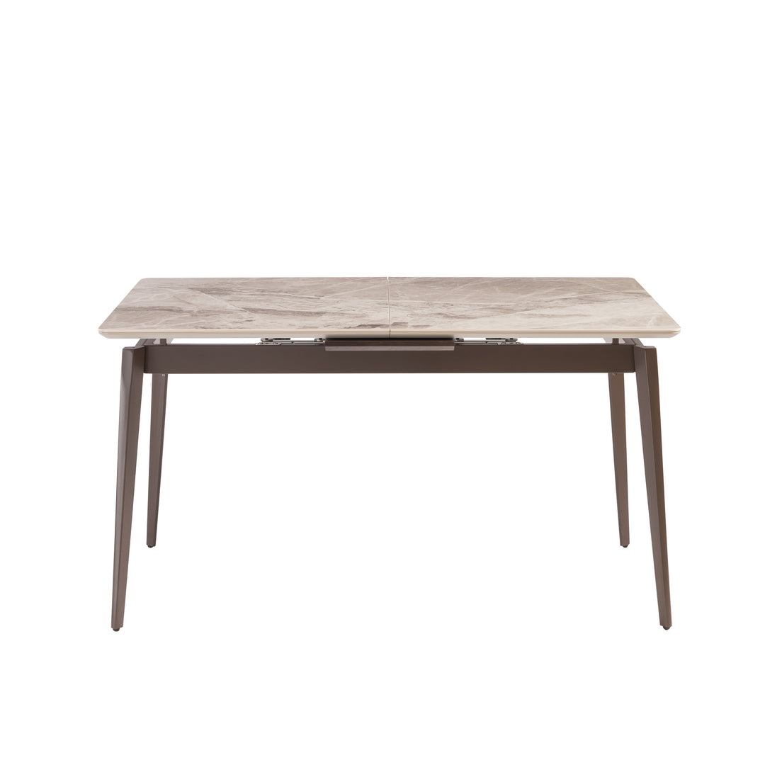 Ceramic & Veneer Extendable Dining Table