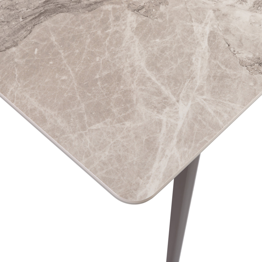 Ceramic & Veneer Extendable Dining Table