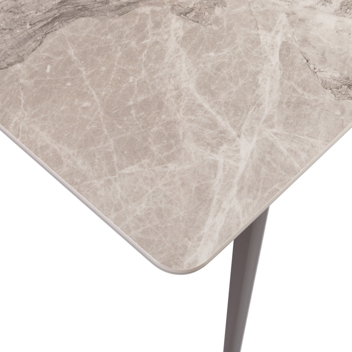 Ceramic & Veneer Extendable Dining Table