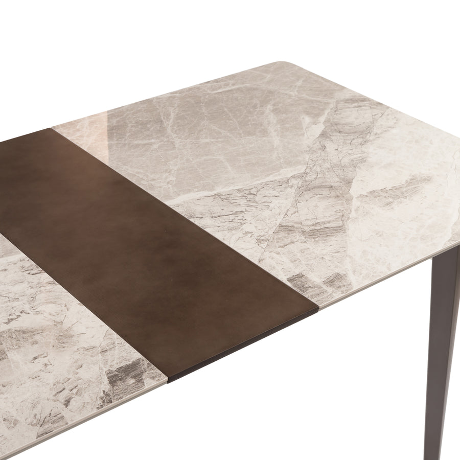 Ceramic & Veneer Extendable Dining Table