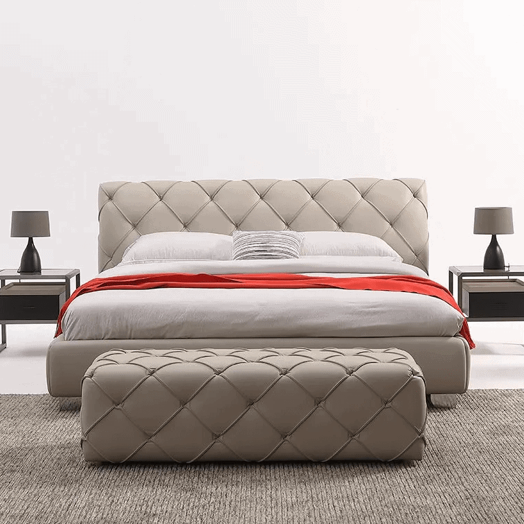 DIANA Tufted Leather Bed Upgrade