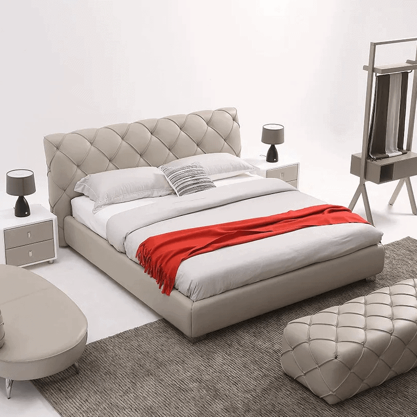 DIANA Tufted Leather Bed Upgrade