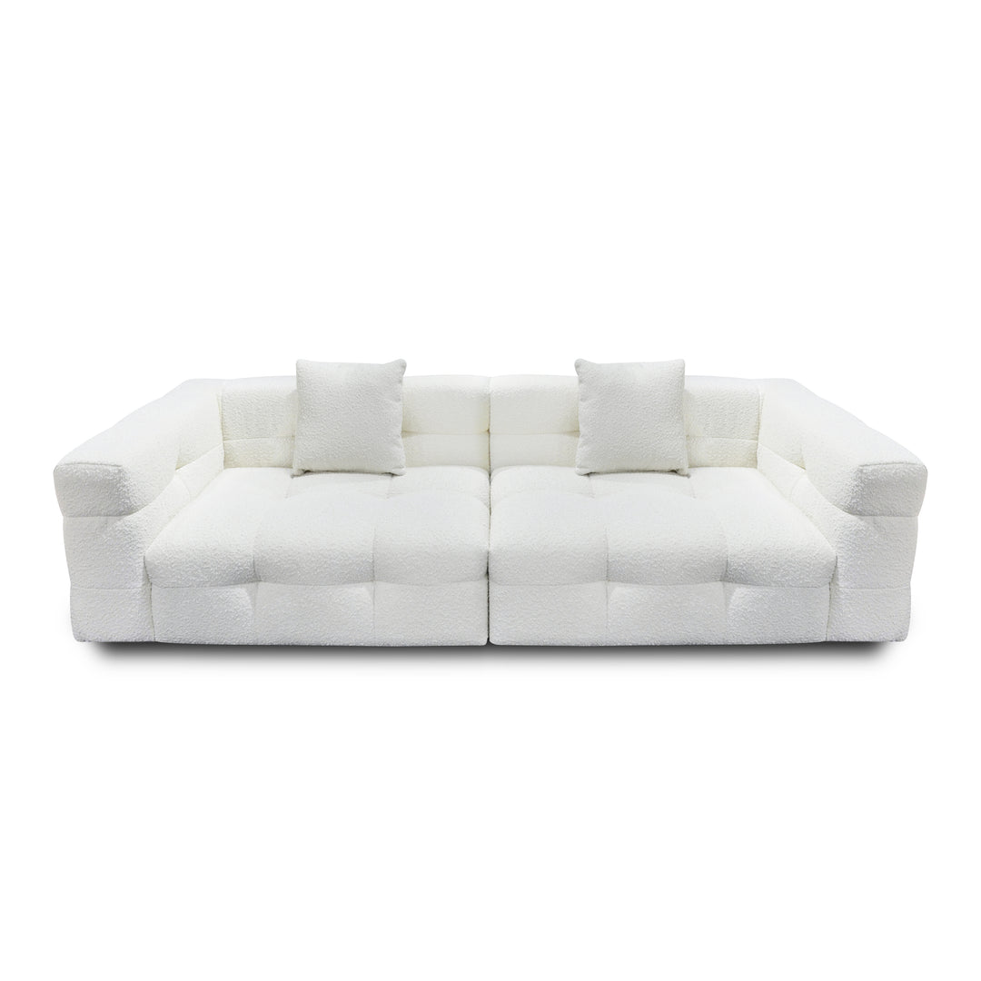 IVORY Tufted Fabric Sofa