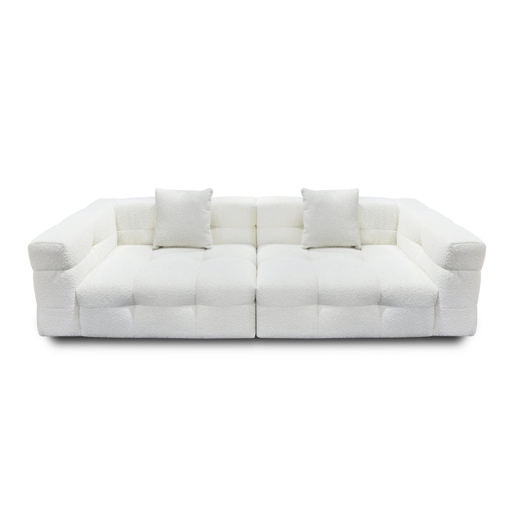 IVORY Tufted Fabric Sofa
