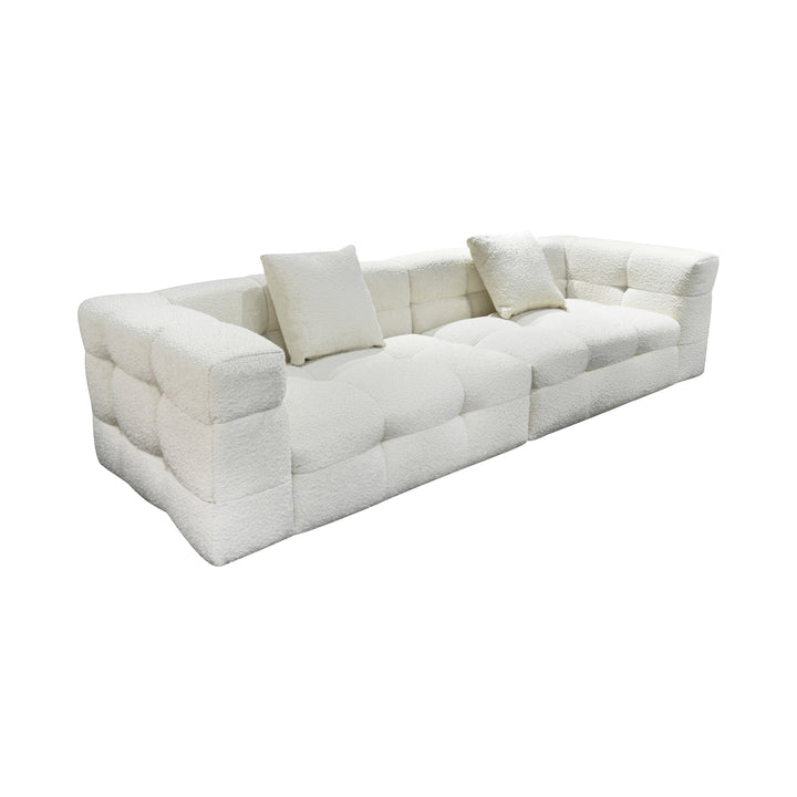 IVORY Tufted Fabric Sofa