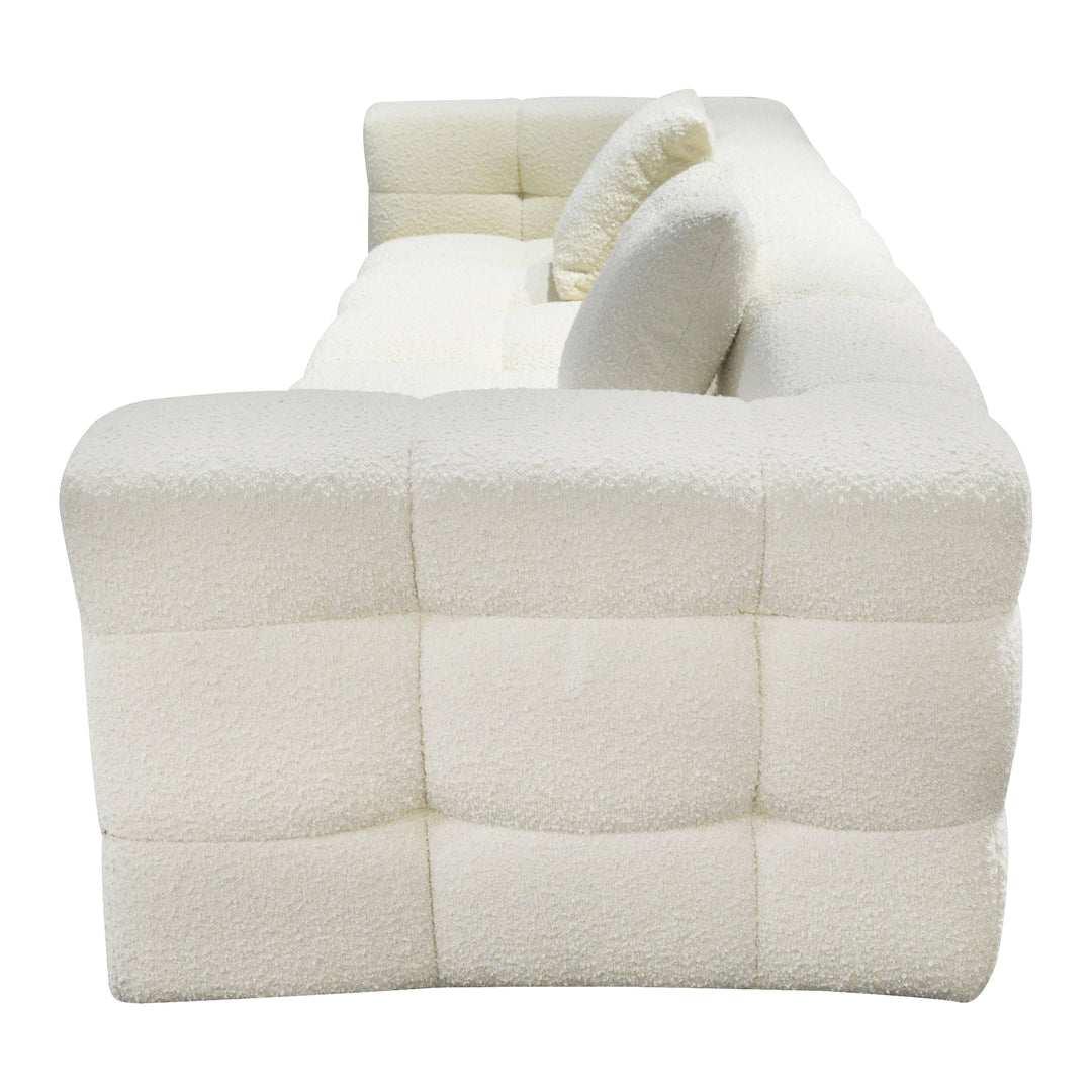 IVORY Tufted Fabric Sofa