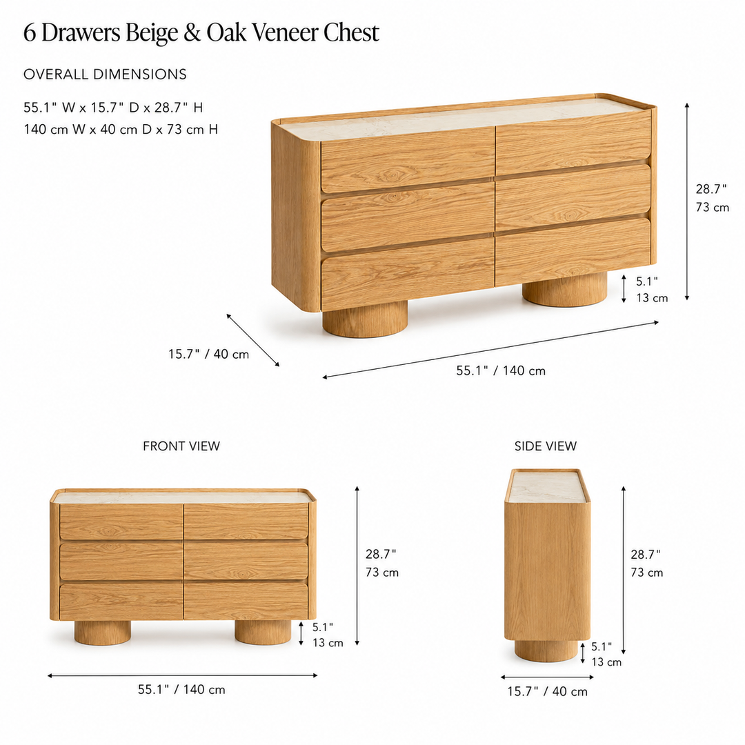 ULRIKA Minimalist Pedestal Chest