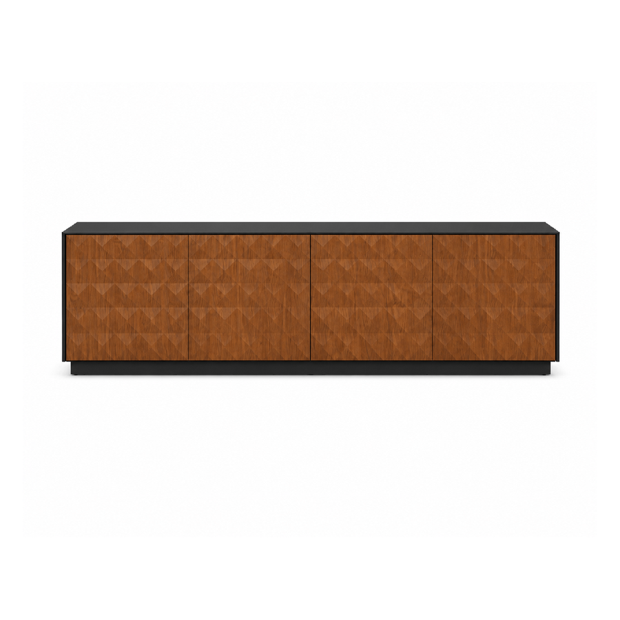 EIDEN Black Melamine TV Stand