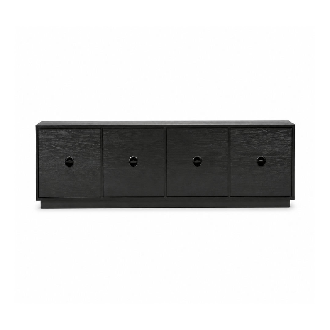 EIDEN  Black Melamine TV Stand