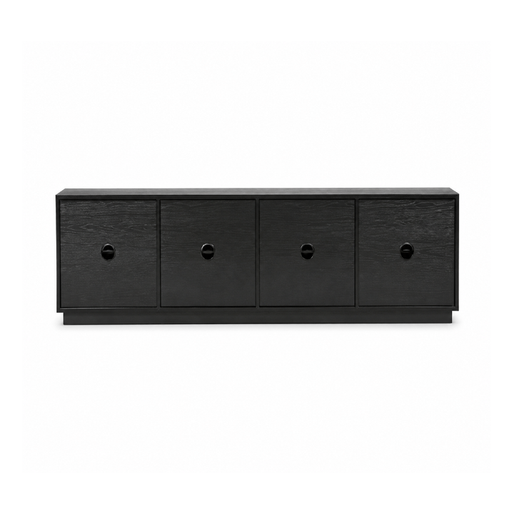 EIDEN  Black Melamine TV Stand