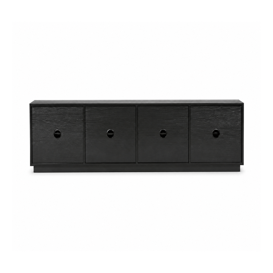 EIDEN Black Melamine TV Stand