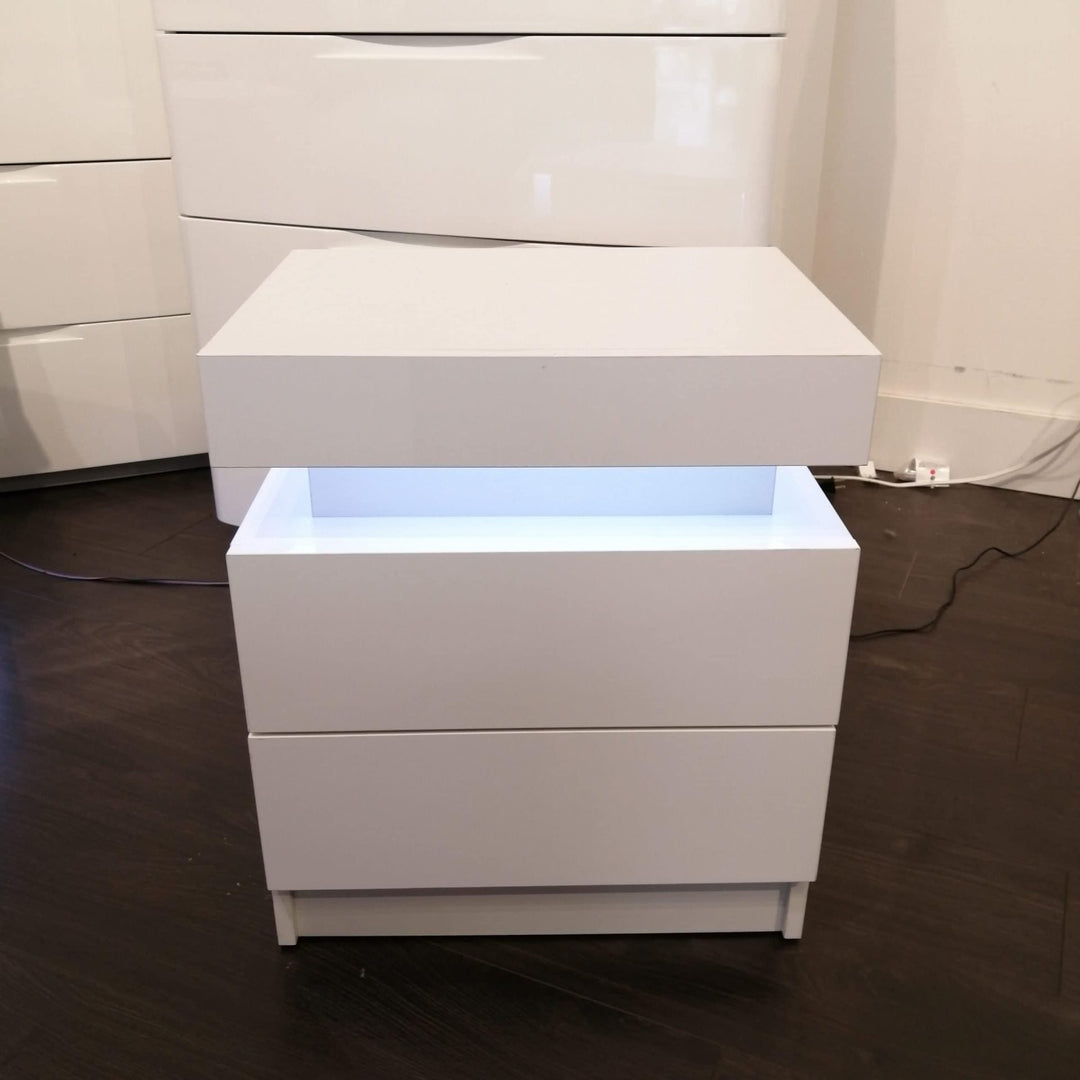 ALEXIS LED 3-Drawer Nightstand