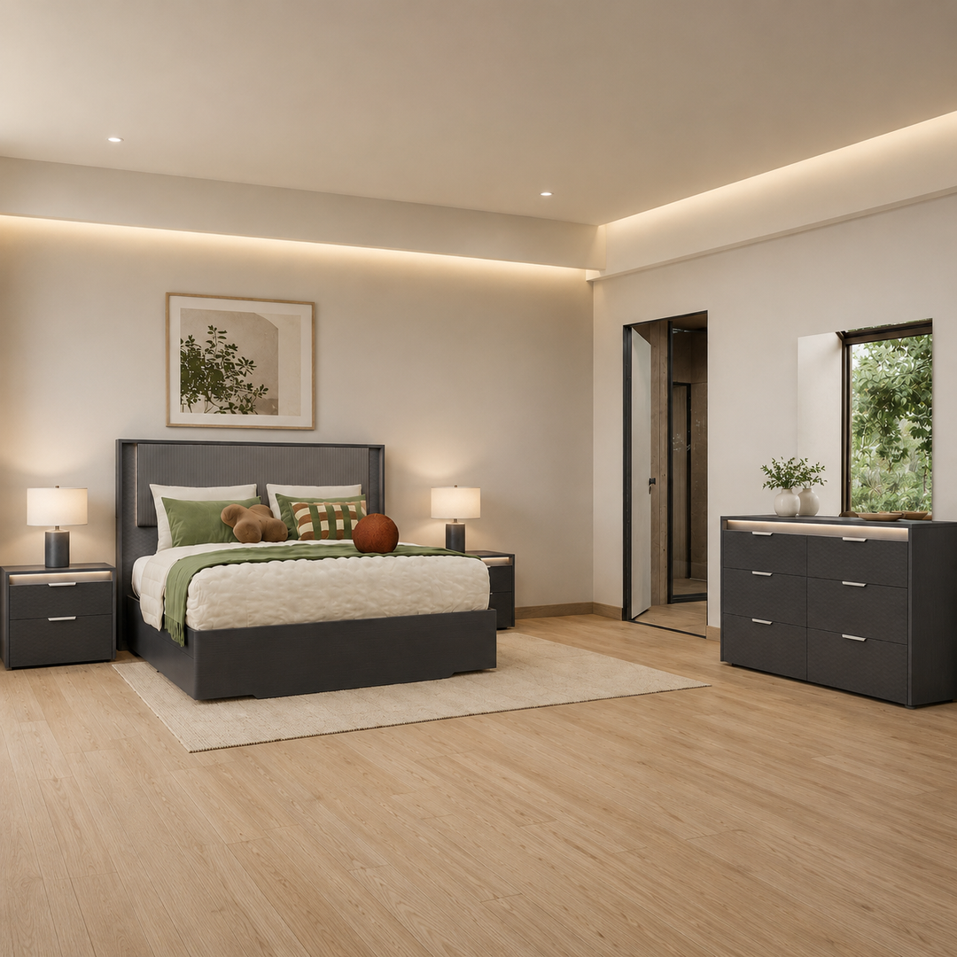 LUISA Dark Oak Tetris Matte Dresser - ALF Italia