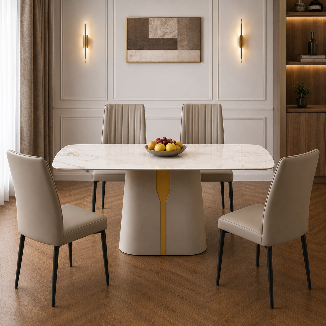 ANDRIN Contemporary Two-Tone Dining Table