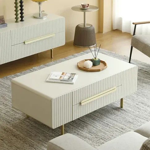 AMELIA Vintage White Coffee Table