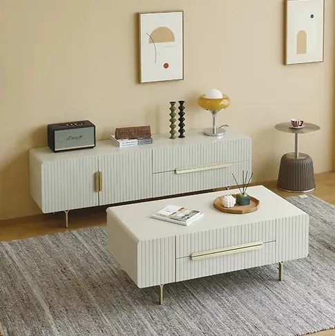 AMELIA Vintage White Coffee Table