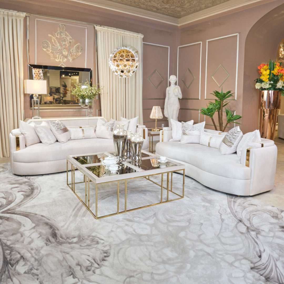 CARMELA Mansion Almond Gold Sofa - Michael Amini