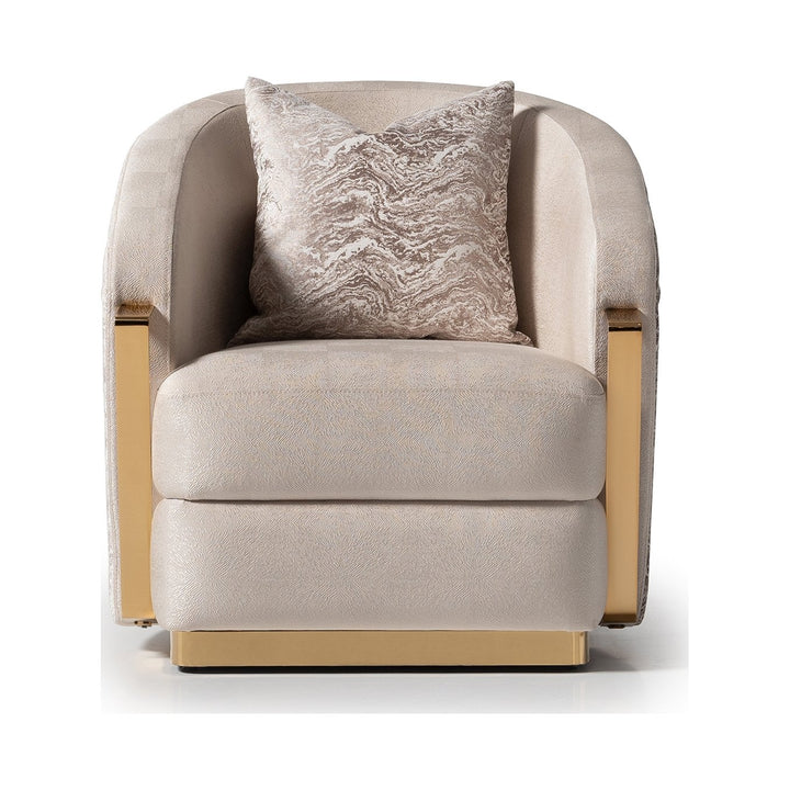 CARMELA Almond Gold Accent Chair - Michael Amini