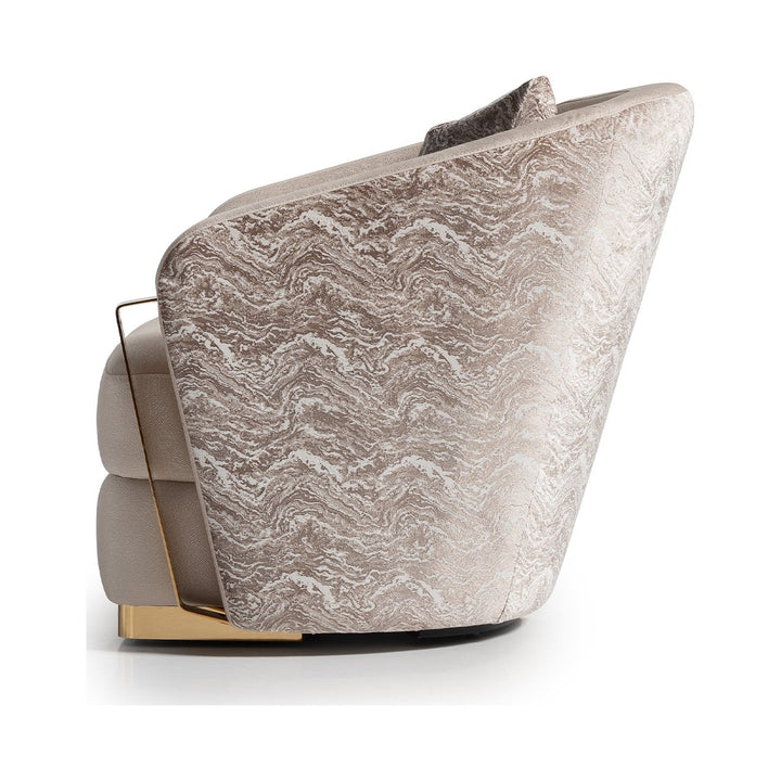 CARMELA Almond Gold Accent Chair - Michael Amini