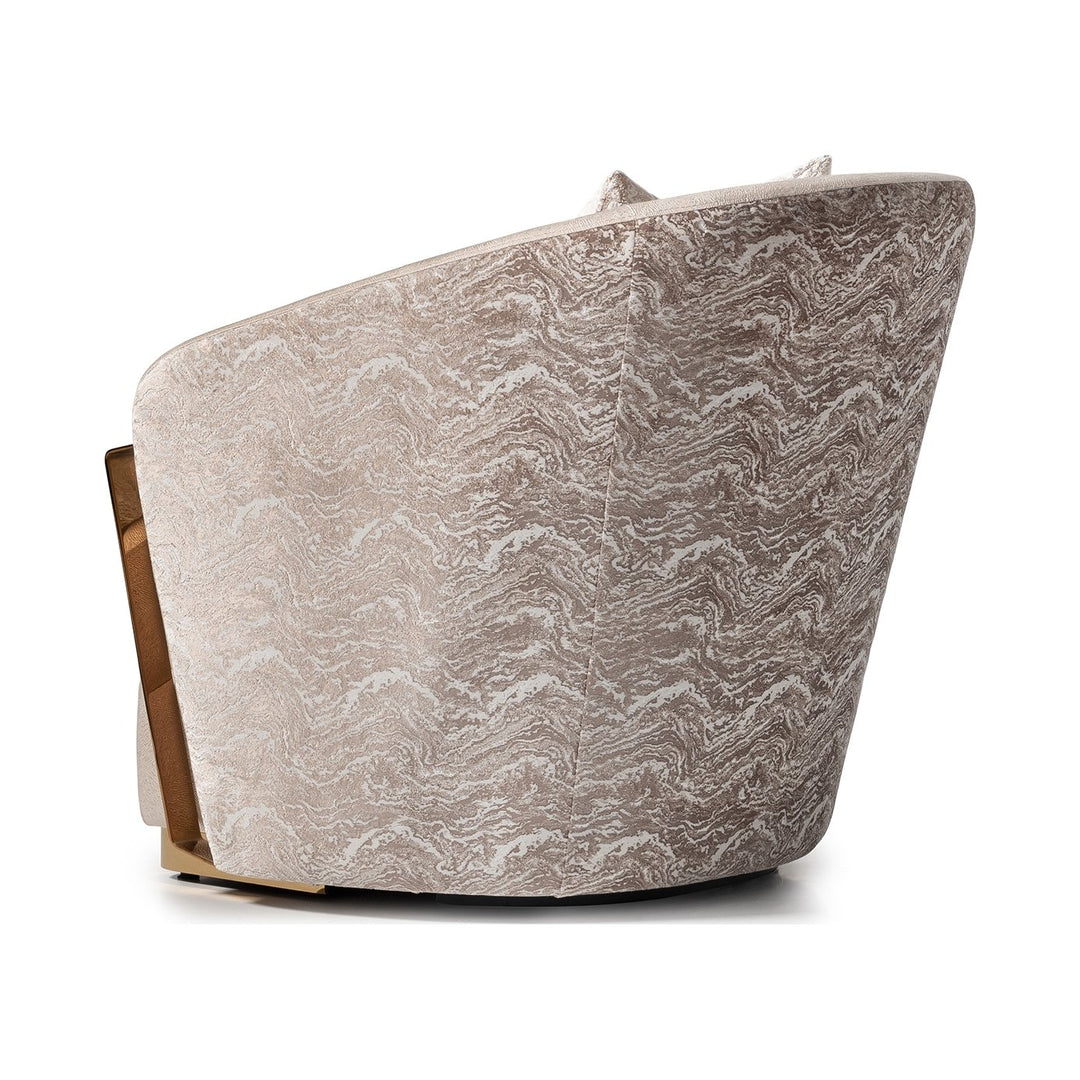 CARMELA Almond Gold Accent Chair - Michael Amini