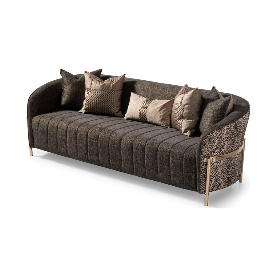 LISBON Gold Fabric Sofa - Michael Amini