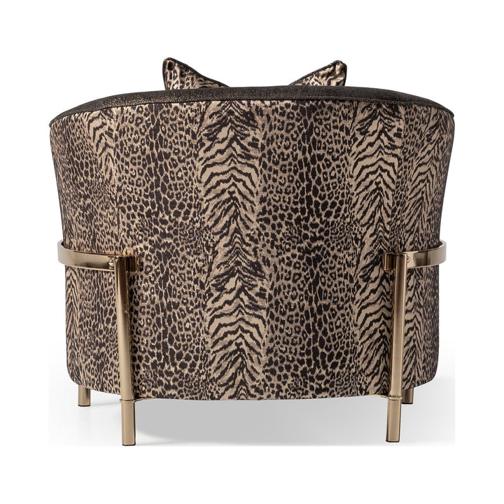 LISBON Gold Fabric Accent Chair - Michael Amini