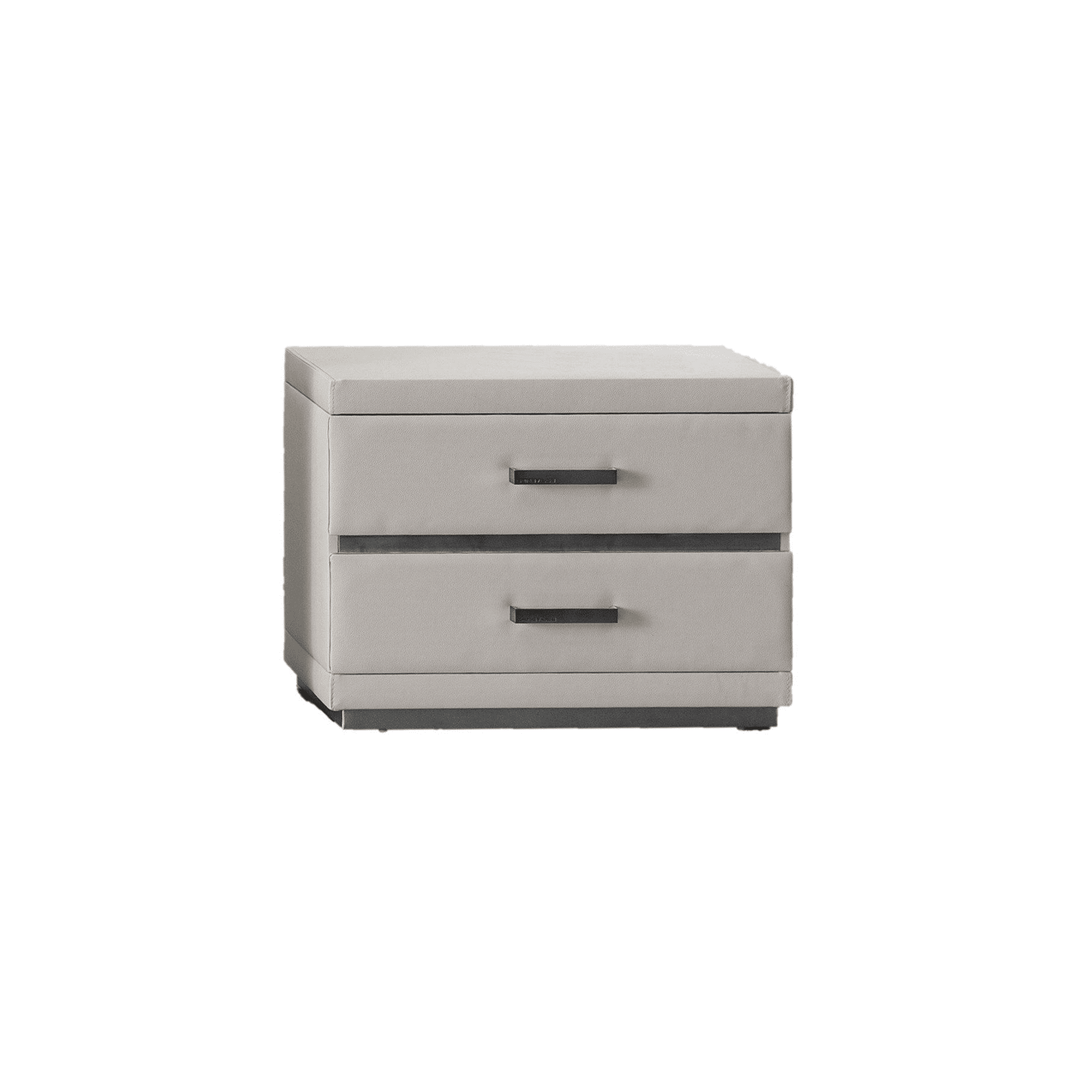 CLAIRE Leather 2-Drawer Nightstand