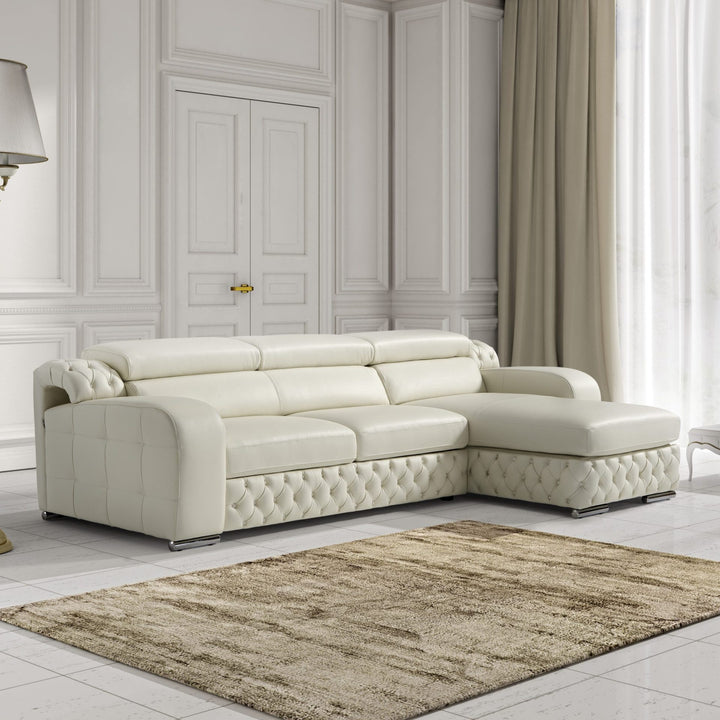 ASTER Full Leather Sliding Sectional - NT Concepts Italia Right