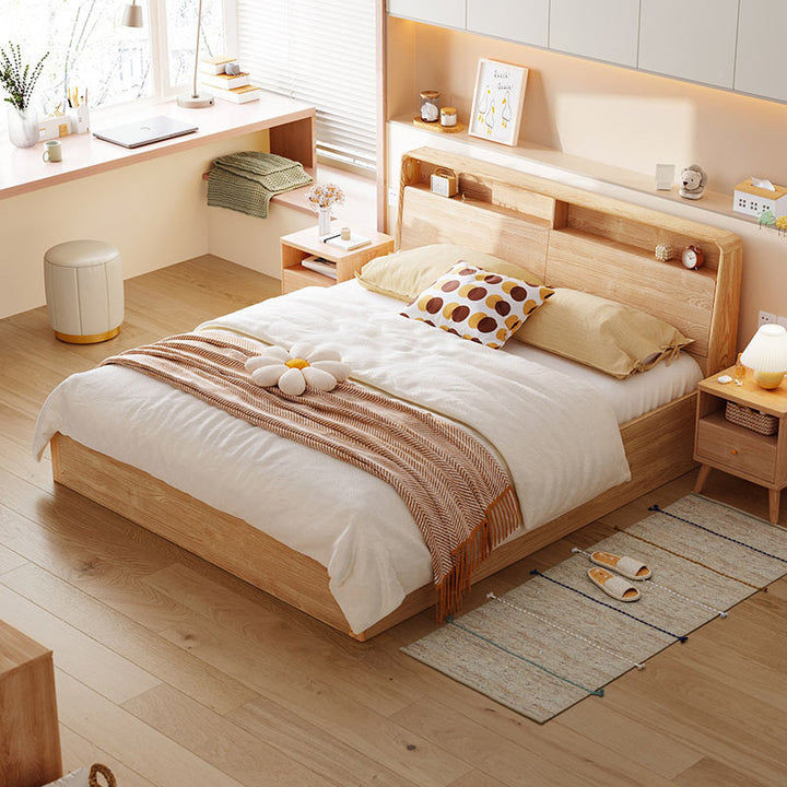 LINDEN Oak Frame Storage Bed