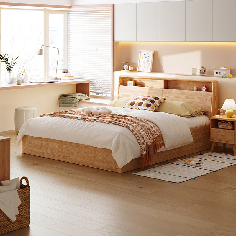 LINDEN Oak Frame Storage Bed