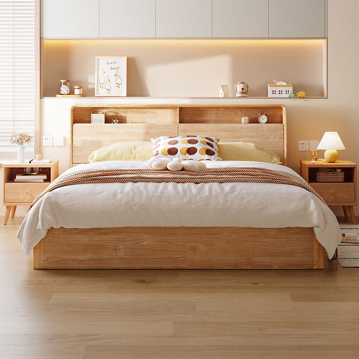 LINDEN Oak Frame Storage Bed