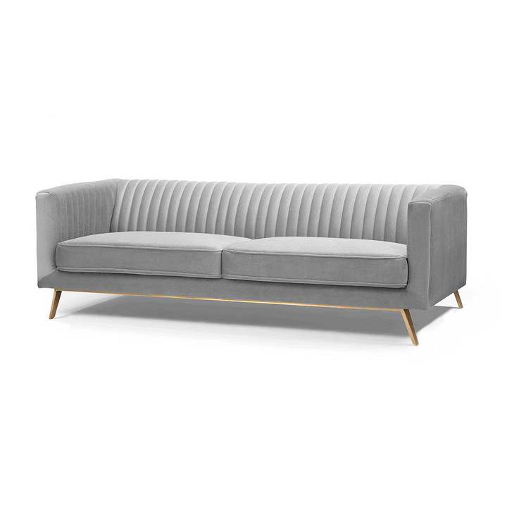 LUMENS Velvet 3 Seater Sofa