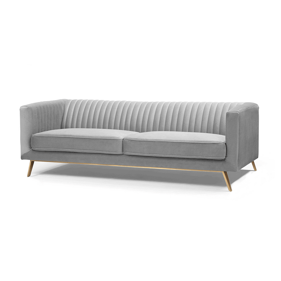 LUMENS Velvet 3 Seater Sofa